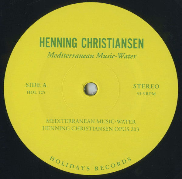 Henning Christiansen : Mediterranean Music-Water (LP, Album)
