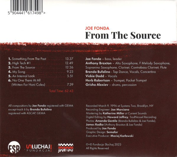 Joe Fonda : From The Source (CD, Album, RE)