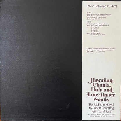 Unknown Artist : Hawaiian Chants, Hula And Love Dance Songs (LP)