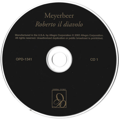 Meyerbeer*, Giorgio Merighi, Boris Christoff, Renata Scotto, Nino Sanzogno : Roberto Il Diavolo (3xCD, RE)