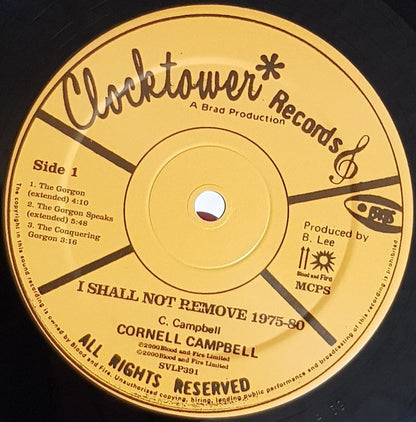 Cornell Campbell : I Shall Not Remove 1975-80 (2xLP, Comp)