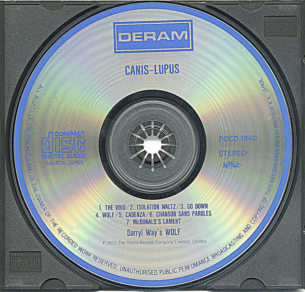 Darryl Way's Wolf : Canis Lupus (CD, Album, RE)