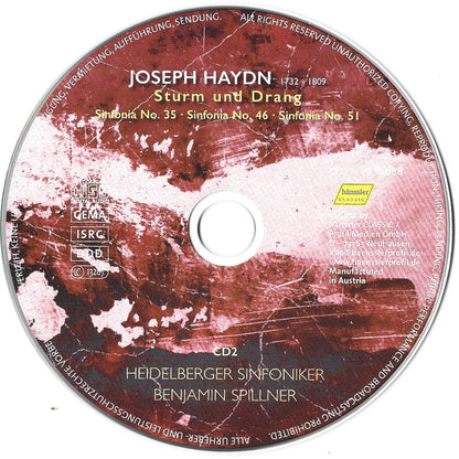 Joseph Haydn, Thomas Fey, Benjamin Spillner, Heidelberger Sinfoniker : Symphonies Nos. 6 - 8 (Le Matin - Le Midi - Le Soir) / Symphonies Nos. 35, 46, 51 (2xCD)