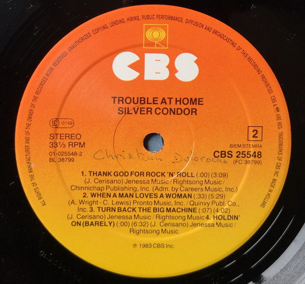 Silver Condor : Trouble At Home (LP)