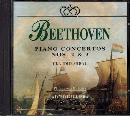 Ludwig van Beethoven, Claudio Arrau, Philharmonia Orchestra, Alceo Galliera : Piano Concertos Nos. 2 & 3 (CD, RM)