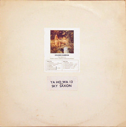 Fire, Water, Air / Ya Ho Wha 13 with Sky Saxon : Golden Sunrise (LP, Album, RE, Col)