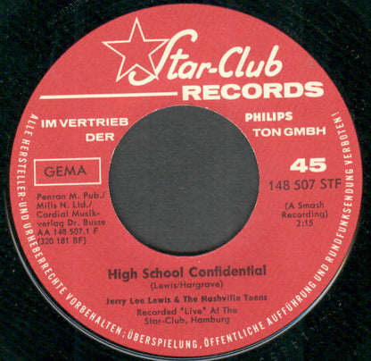 Jerry Lee Lewis & The Nashville Teens : High School Confidential / Lewis' Boogie (7", Single)