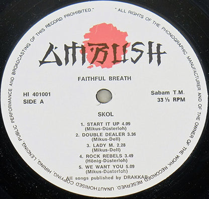 Faithful Breath : Skol (LP, Album)