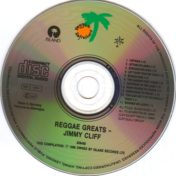 Jimmy Cliff : Reggae Greats (CD, Comp)