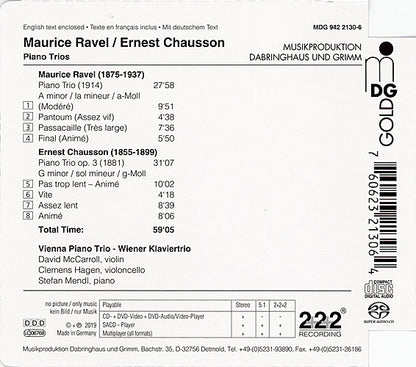 Maurice Ravel - Ernest Chausson • Vienna Piano Trio : Piano Trios (SACD, Hybrid, Multichannel)