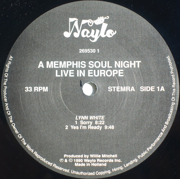 Various : A Memphis Soul Night - Live In Europe (2xLP, Album)