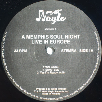 Various : A Memphis Soul Night - Live In Europe (2xLP, Album)