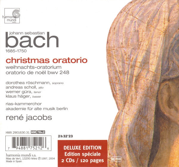 Johann Sebastian Bach - Dorothea Röschmann, Andreas Scholl, Werner Güra, Klaus Häger, RIAS-Kammerchor, Akademie Für Alte Musik Berlin, René Jacobs : Christmas Oratorio, BWV 248 (2xCD, Album, Dlx, RE)