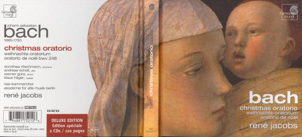 Johann Sebastian Bach - Dorothea Röschmann, Andreas Scholl, Werner Güra, Klaus Häger, RIAS-Kammerchor, Akademie Für Alte Musik Berlin, René Jacobs : Christmas Oratorio, BWV 248 (2xCD, Album, Dlx, RE)