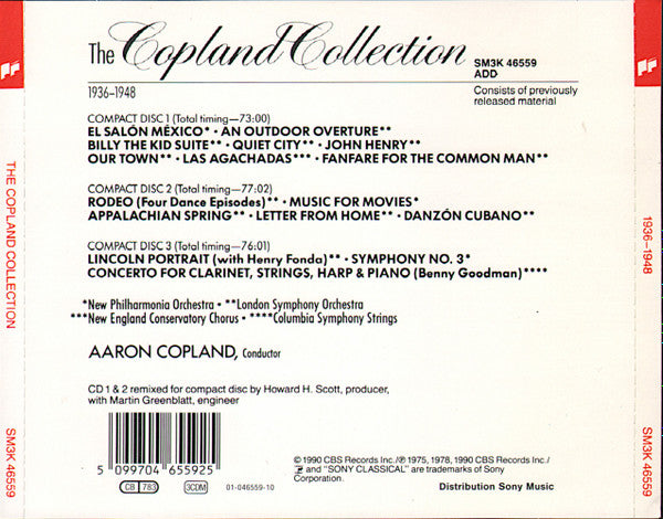 Aaron Copland : Orchestral & Ballet Works 1936-1948 (3xCD, Comp)