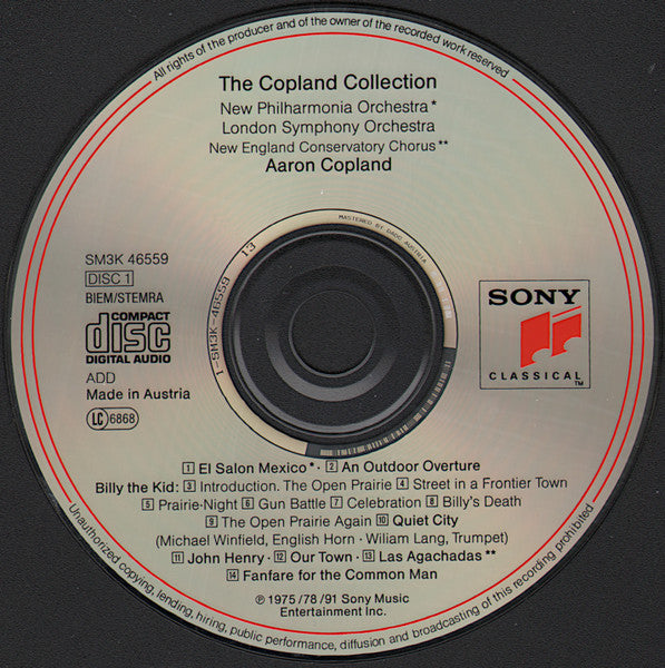 Aaron Copland : Orchestral & Ballet Works 1936-1948 (3xCD, Comp)