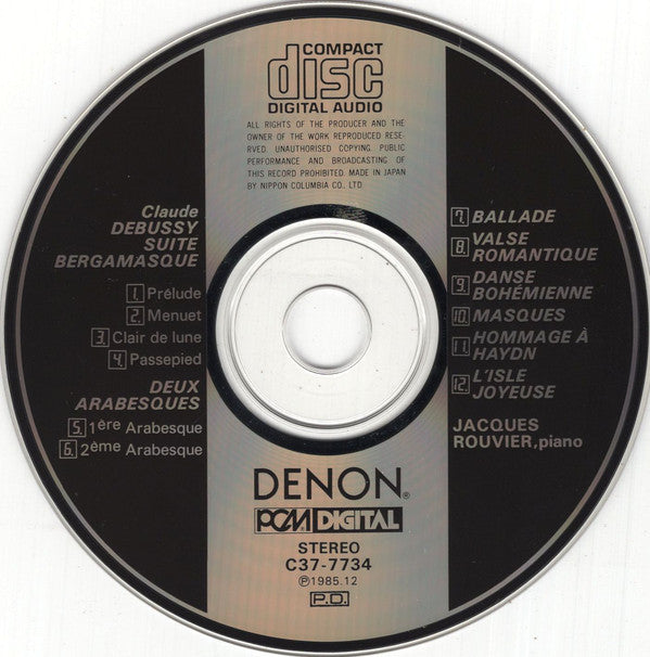 Claude Debussy, Jacques Rouvier : Suite Bergamasque (CD, Album)