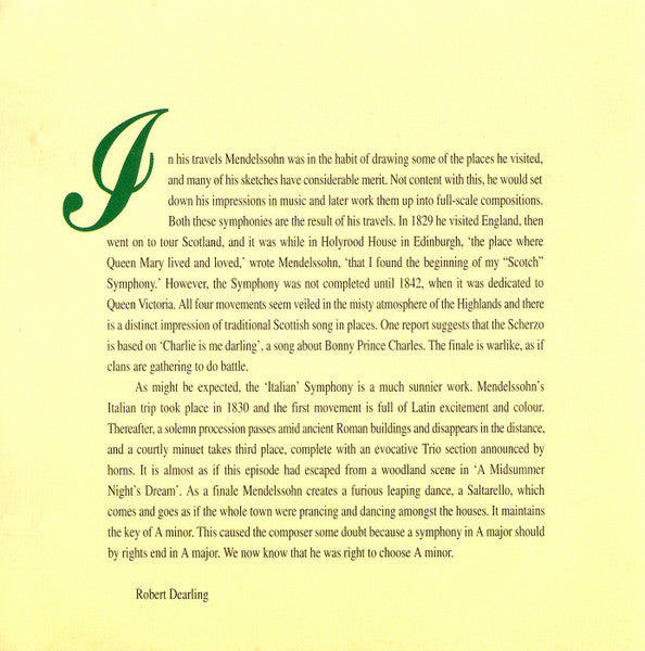 Felix Mendelssohn-Bartholdy, Royal Scottish National Orchestra, London Philharmonic Orchestra : Symphonies Nos. 3 & 4 (CD, Comp)