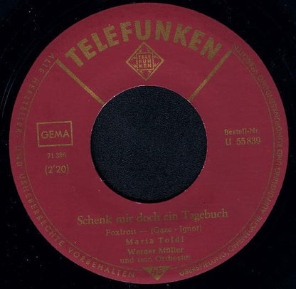 Toldy Mária : Happy Happy / Schenk Mir Doch Ein Tagebuch (7", Single)