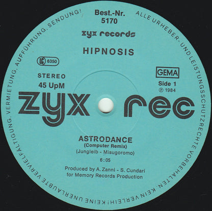 Hipnosis : Astrodance / Argonauts (12")