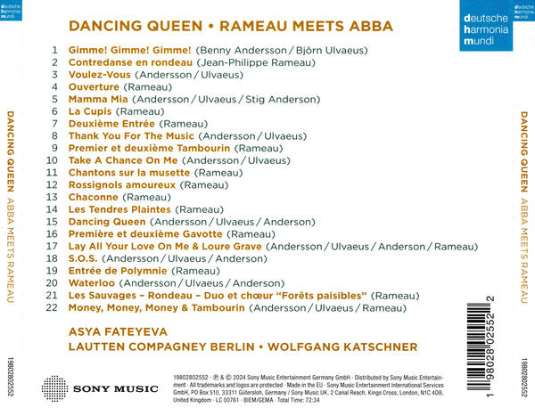 Asya Fateyeva, Lautten Compagney Berlin* : Dancing Queen - Rameau Meets Abba (CD, Album)