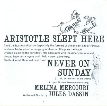 Manos Hadjidakis : Never On Sunday (CD, Album, Mono, Dlx, Enh, RE, RM)