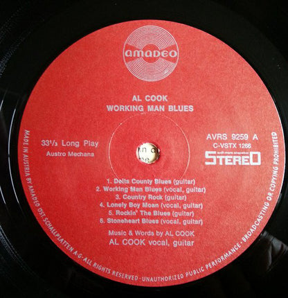 Al Cook (2) : Working Man Blues (LP, Album)