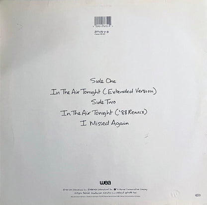 Phil Collins : In The Air Tonight (88' Remix) And (Extended Version) (12", Maxi, Tel)