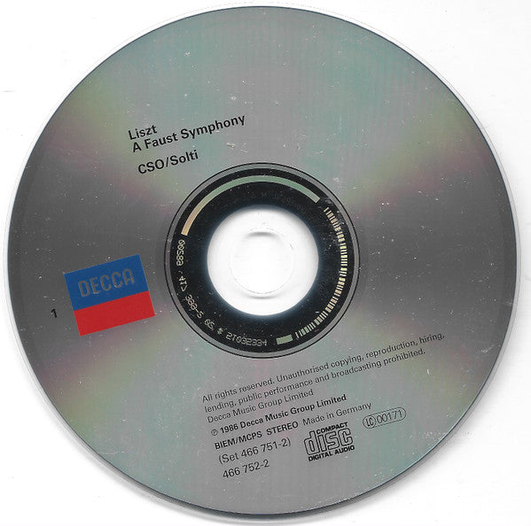 Liszt*, Solti* • López-Cobos* : A Faust Symphony - Dante Symphony -  Les Préludes • Prometheus (2xCD, Comp, RM)