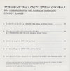 Cowboy Junkies = Cowboy Junkies : Two Lone Figures On The American Landscape - Live = ライブ (CD, EP, Ltd)