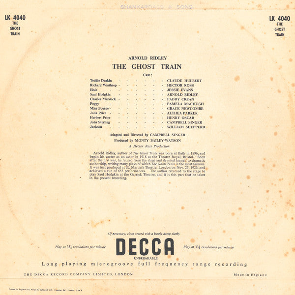 Arnold Ridley : The Ghost Train (LP, Album)