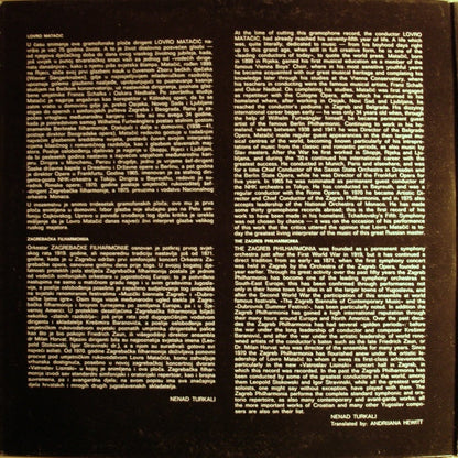 Pyotr Ilyich Tchaikovsky, Zagrebačka Filharmonija Dirigent Lovro Von Matacic : V Simfonija (LP, Album, Gat)