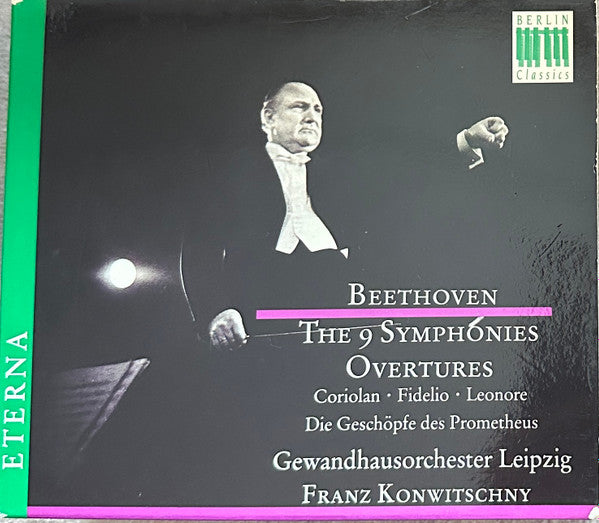Beethoven*, Franz Konwitschny, Gewandhausorchester Leipzig : The 9 Symphonies Ouvertures (Coriolan / Fidelio / Leonore /  Die Geschöpfe Des Prometheus) (6xCD, Comp, RM)