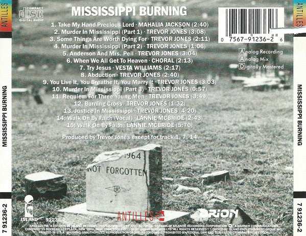Various : Mississippi Burning (CD, Album, Comp)