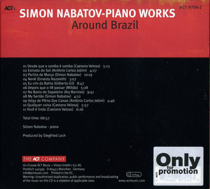 Simon Nabatov : Piano Works V - Around Brazil (CD, Album)