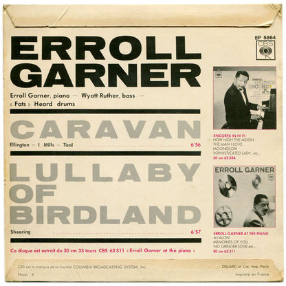 Erroll Garner : Caravan / Lullaby Of Birdland (7", EP)