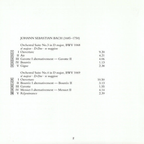 J.S. Bach* : The Academy Of Ancient Music, Christopher Hogwood : Orchestral Suites 3 & 4 / Concerto For 2 Harpsichords, BWV 1062 (CD, Comp)
