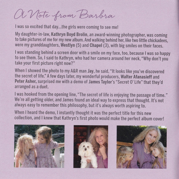 Barbra Streisand : The Secret Of Life - Partners Volume Two (CD, Album)