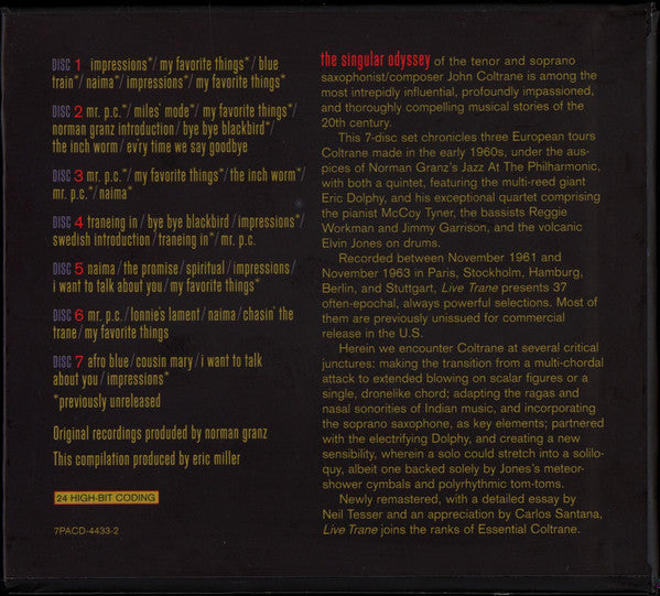 John Coltrane : Live Trane   The European Tours (7xCD + Box, Comp)