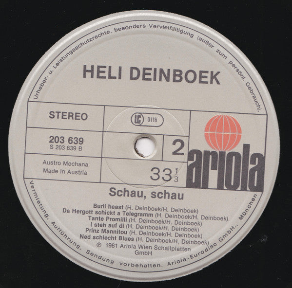Heli Deinboek : Schau, Schau! (LP, Album)