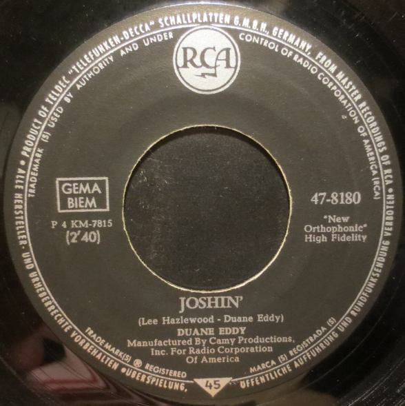 Duane Eddy : Lonely Boy, Lonely Guitar  (7", Single)