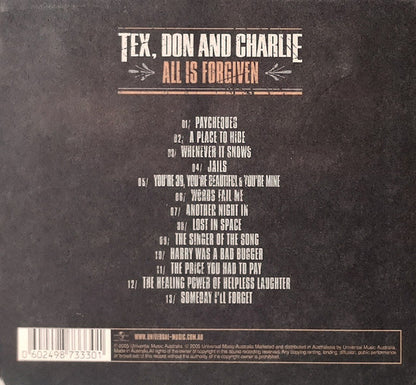 Tex, Don & Charlie : All Is Forgiven (CD, Album)