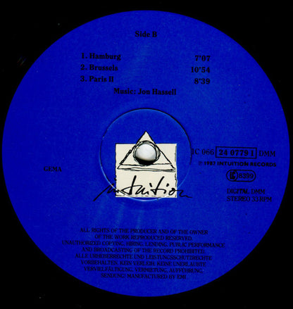 Jon Hassell : The Surgeon Of The Nightsky Restores Dead Things By The Power Of Sound (LP, Album)