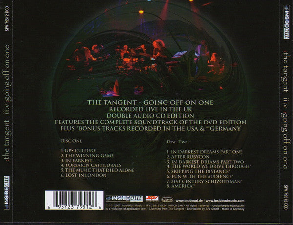 The Tangent : Going Off On One (2xCD, Album)