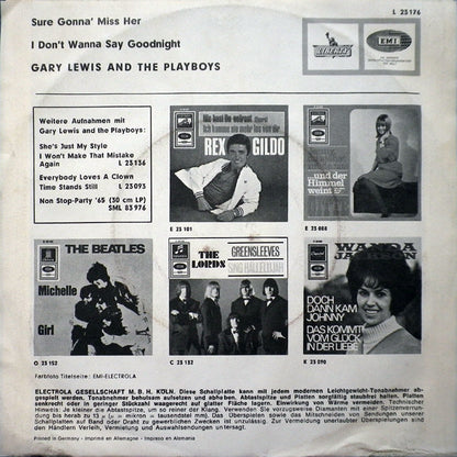 Gary Lewis & The Playboys : Sure Gonna' Miss Her (7", Single)