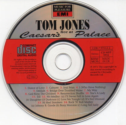 Tom Jones : Live At Caesar's Palace (CD, Album, RE)