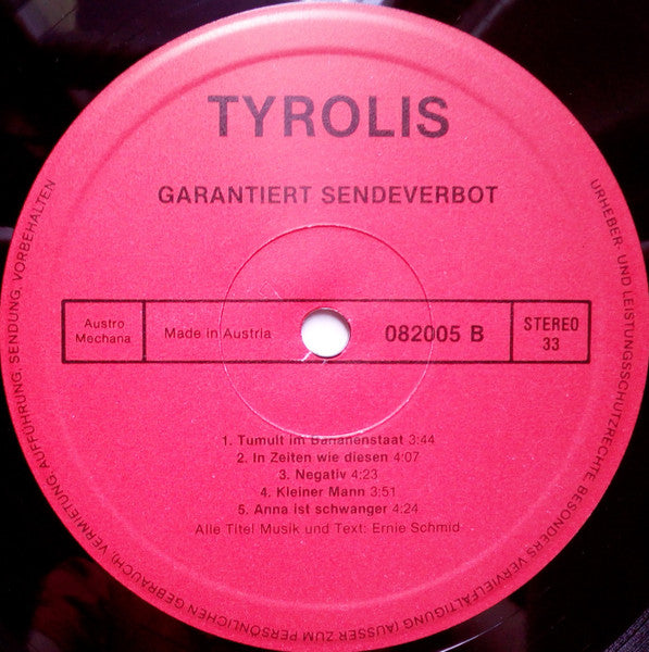 Garantiert Sendeverbot : Anna Ist Schwanger (LP, Album)