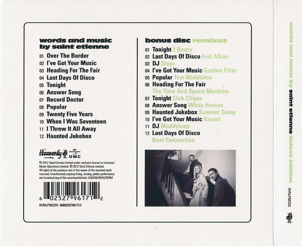 Saint Etienne : Words And Music By Saint Etienne (2xCD, Album, Dlx, M/Print)