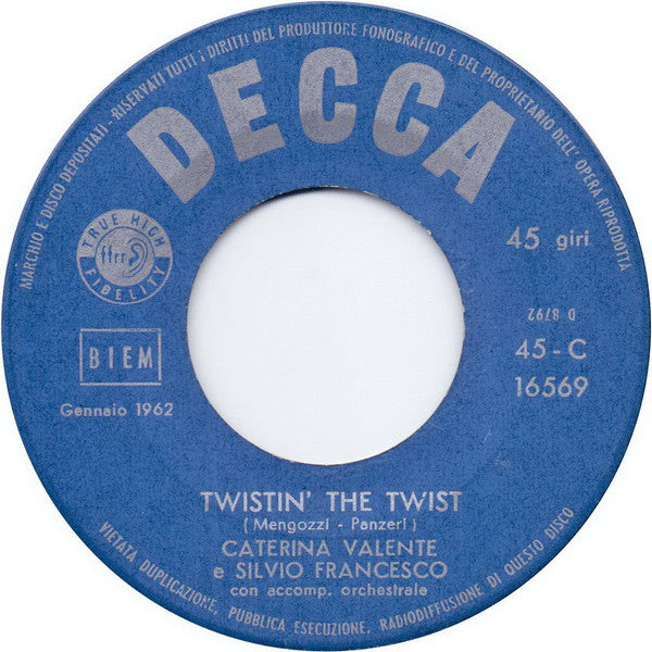 Caterina Valente : Quando Ti Stringi A Me / Twistin' The Twist (7")