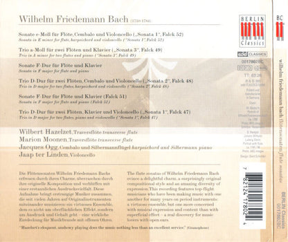 Wilhelm Friedemann Bach - Wilbert Hazelzet, Marion Moonen, Jacques Ogg, Jaap ter Linden : Flötensonaten = Flute Sonatas (CD, Album)